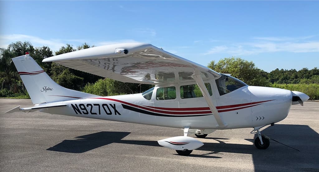Aircraft after refinishing with Sherwin Williams aerospace coatings and custom livery by Ace Aircraft Refinishing