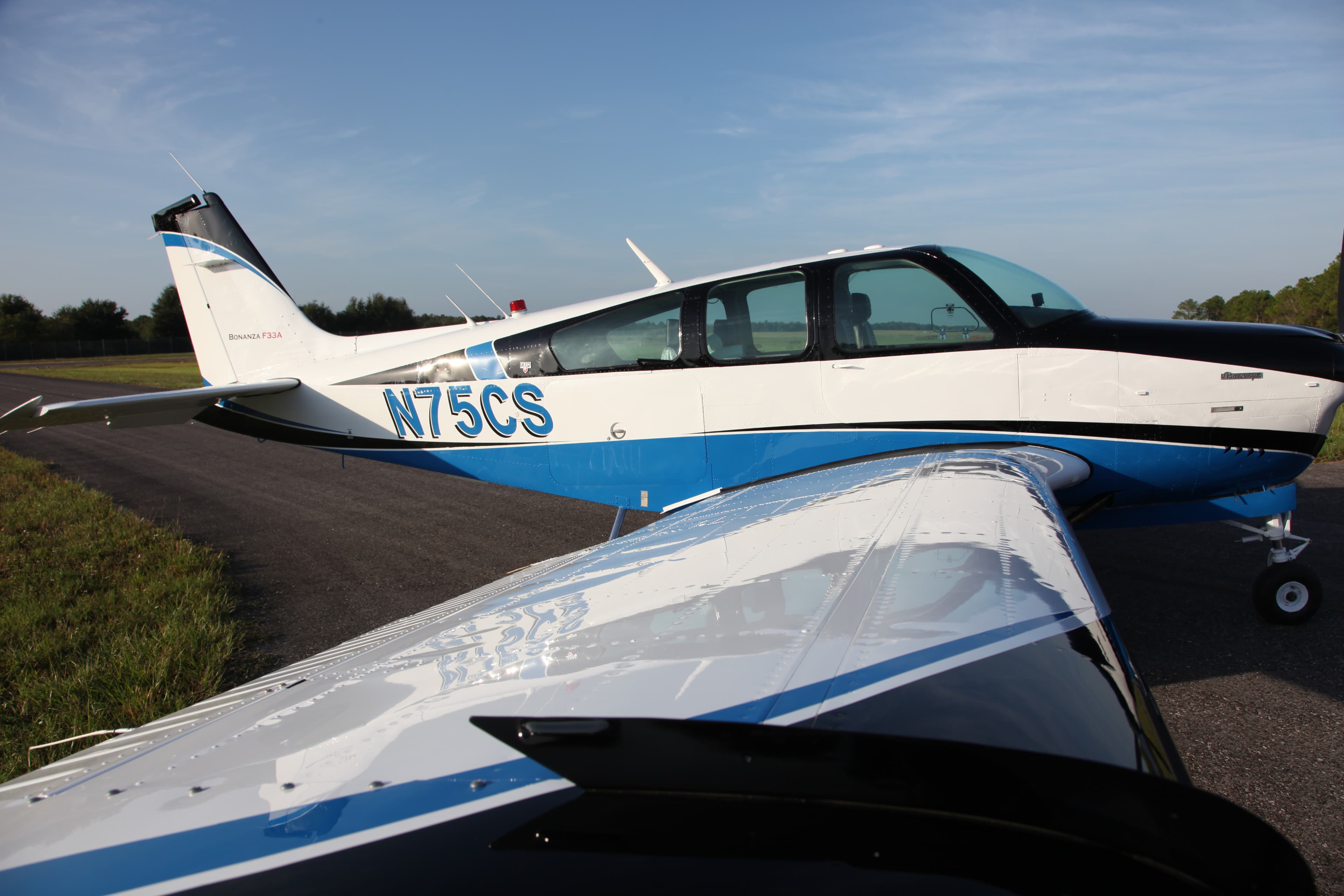 Aircraft with Ace Aircraft Refinishing's signature high-gloss Sherwin Williams aerospace finish