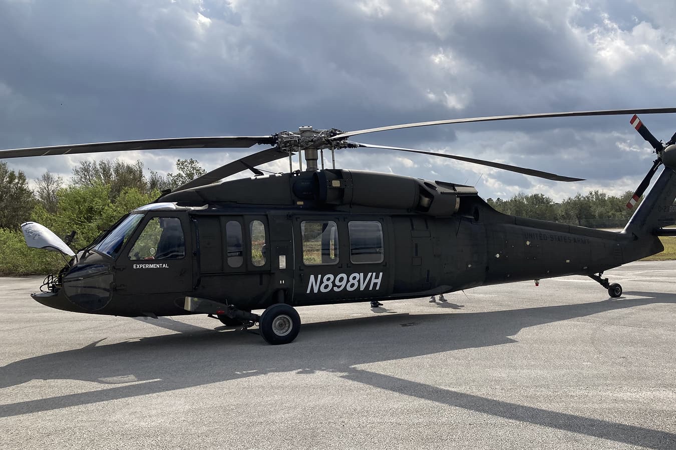 Operational helicopter before refinishing at Ace Aircraft Refinishing in Bartow, Florida